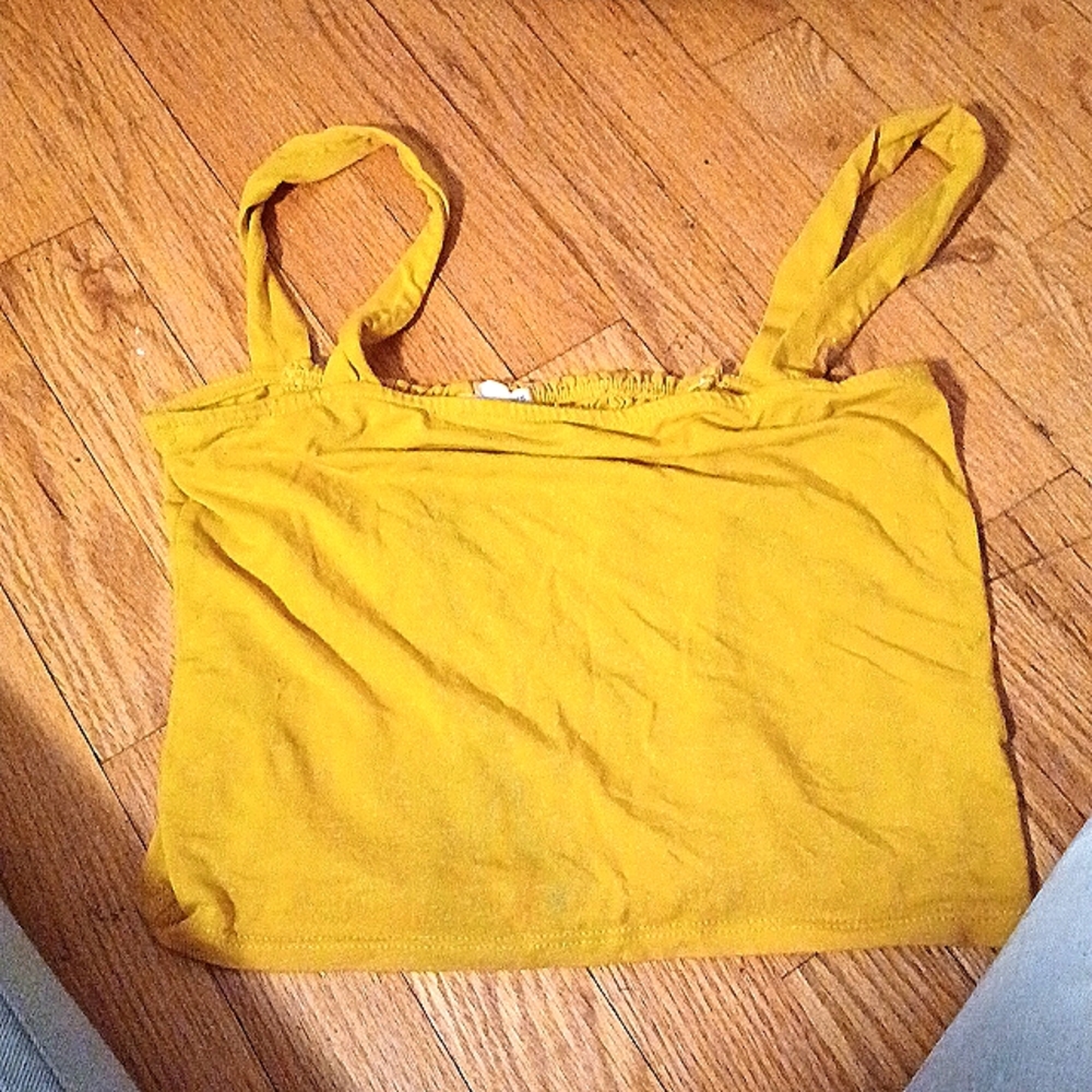 Yellow crop top